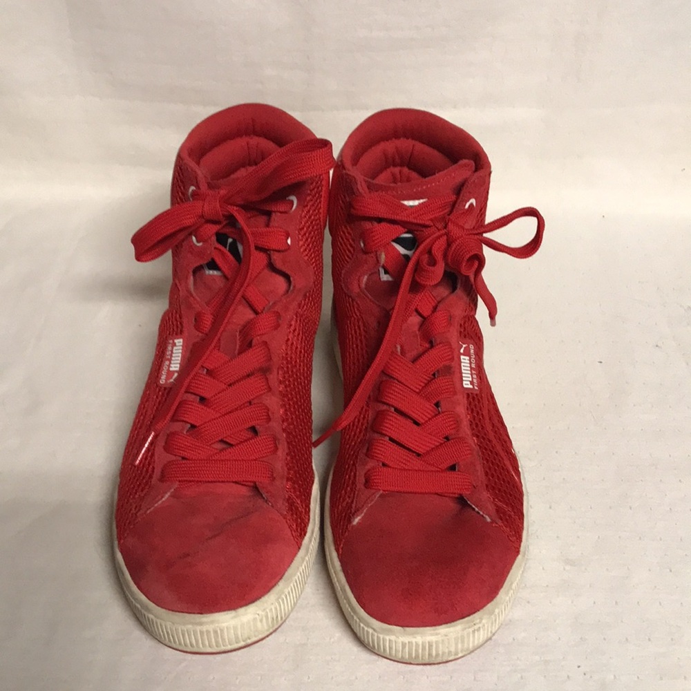 Mens Puma First Round Mesh High Risk Red-High Risk Red Size 13 - Picture 2 of 10